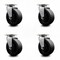 Service Caster 5 Inch Glass Filled Nylon Wheel Swivel Caster Set with Roller Bearings SCC SCC-20S520-GFNR-4 - alternate 2